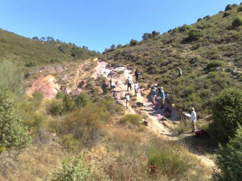 Unconformity between basement slates and Cretaceous cover