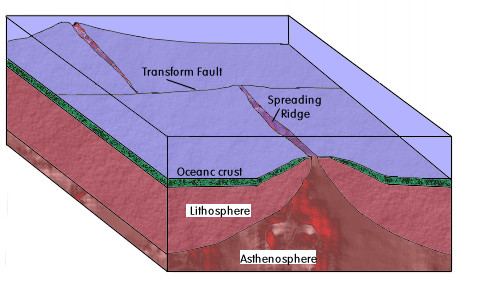 Figure 3: A mid ocean ridge, which is a constructive plate boundary.