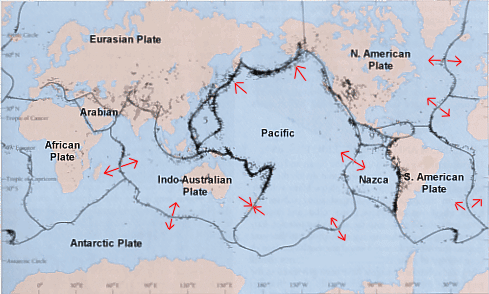 Plate Tectonics Map Earth