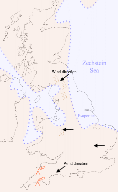 Permian Palaeogeography of UK