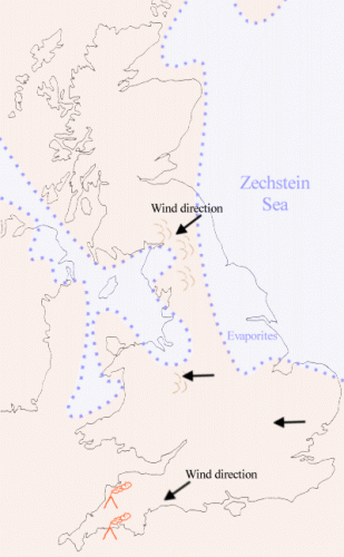 Permian Palaeogeography of UK