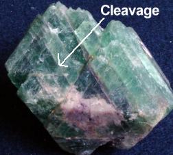 Fluorite with cleavage Fluorite with cleavage