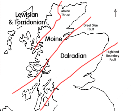 Map of the Precambrian formations
