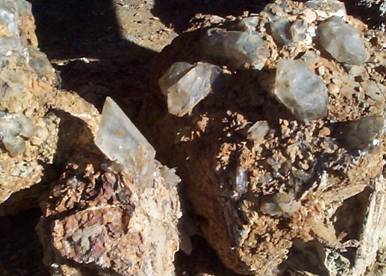 Jurassic clay with gypsum crystals Jurassic clay with gypsum crystals
